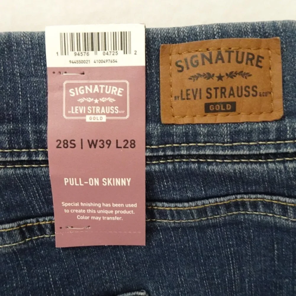 Levi Strauss Signature Skinny Jeans Women's Plus Size 28 Blue Stretch Denim - Picture 9 of 13